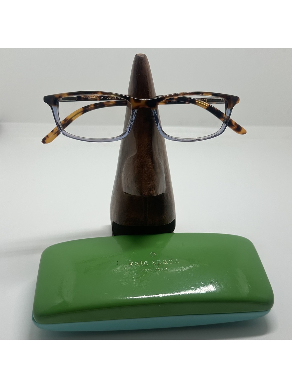 Kate Spade Blue & Tortoise Shell Prescription Glasses Frames with Green Case